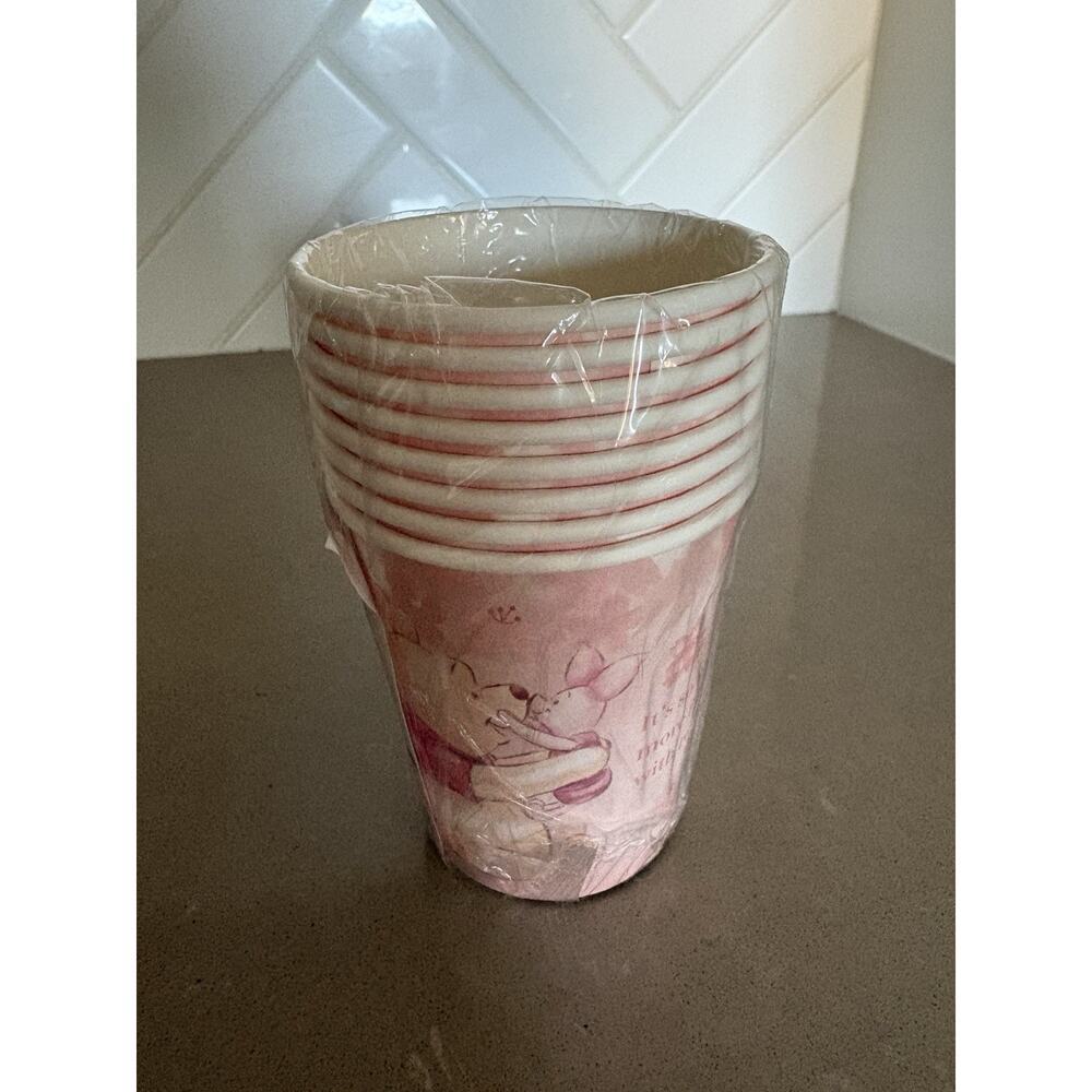 Disney Winnie the Pooh Paper Cups Sakura Cherry Blossom 205ml 8pcs
